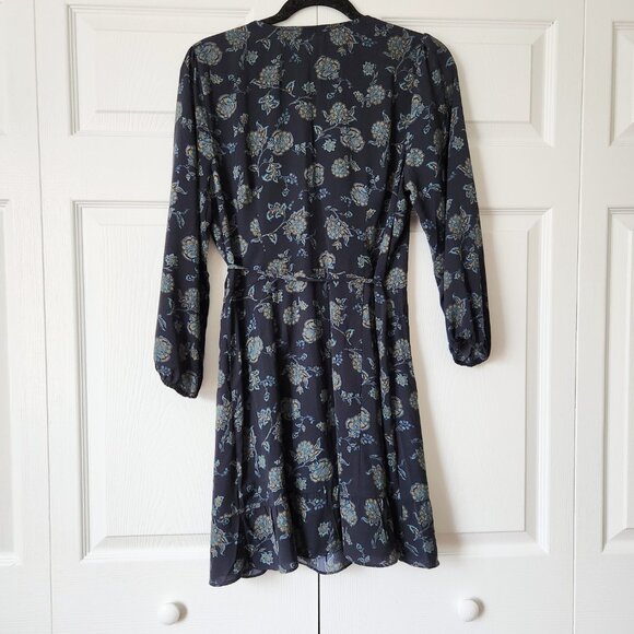 Abercrombie & Fitch | Wrap Dress | Navy/Green | Size L - Picture 4 of 6